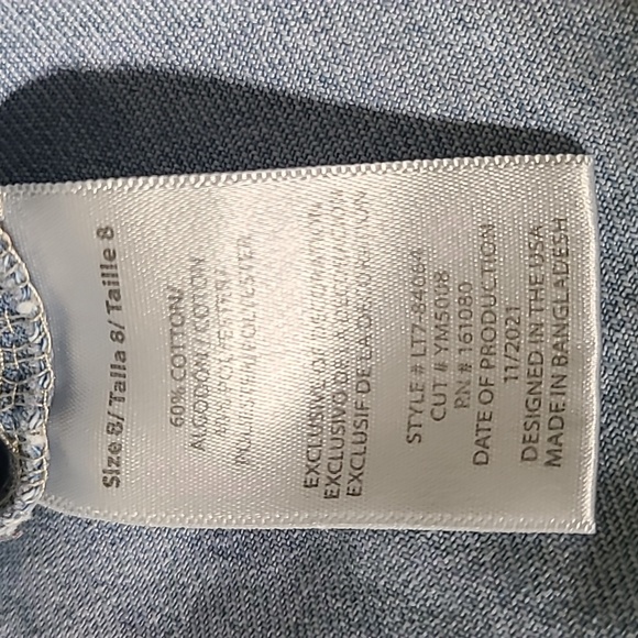 LIMITED TOO Girl's Denim Blue Jean Sleeveless Vest - Size 8 - Picture 9 of 12